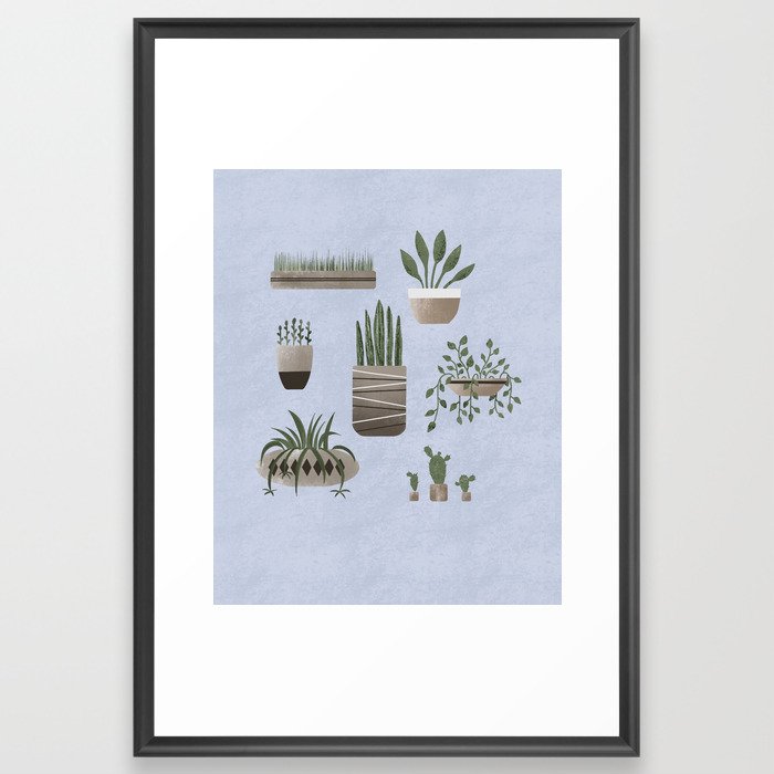 Zen Plants Cool Framed Art Print