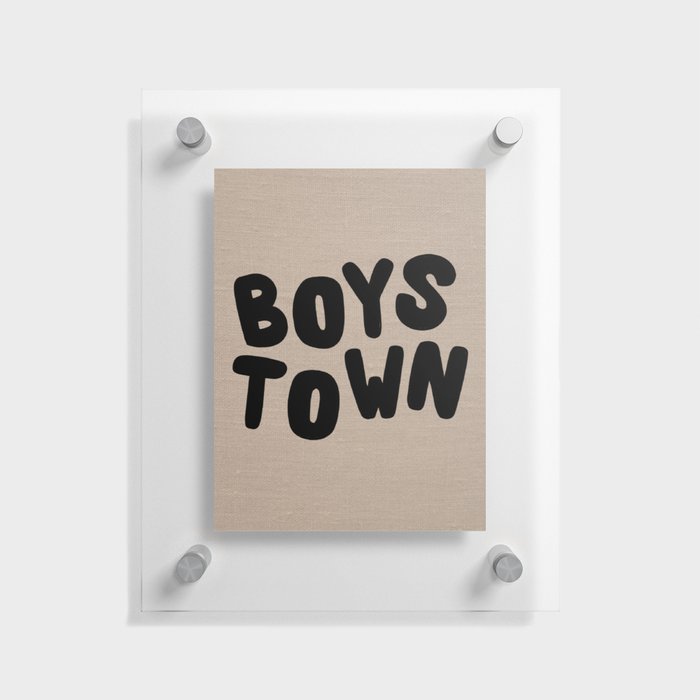 Boystown Linen Brown Floating Acrylic Print
