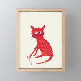 Alfred cat Framed Mini Art Print