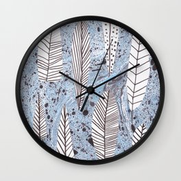 Leaves Wall Clock