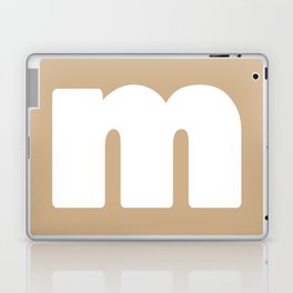 m (White & Tan Letter) Laptop Skin