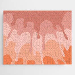 Pink and orange splatters Jigsaw Puzzle