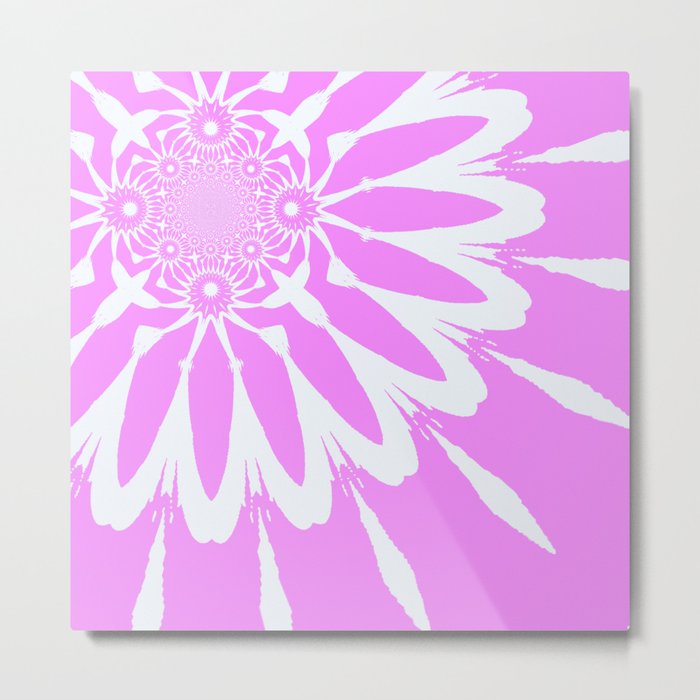 The Modern Flower Orchid Pink Metal Print