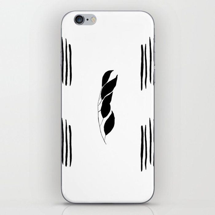 Minimal black abstract pattern. Simple art iPhone Skin