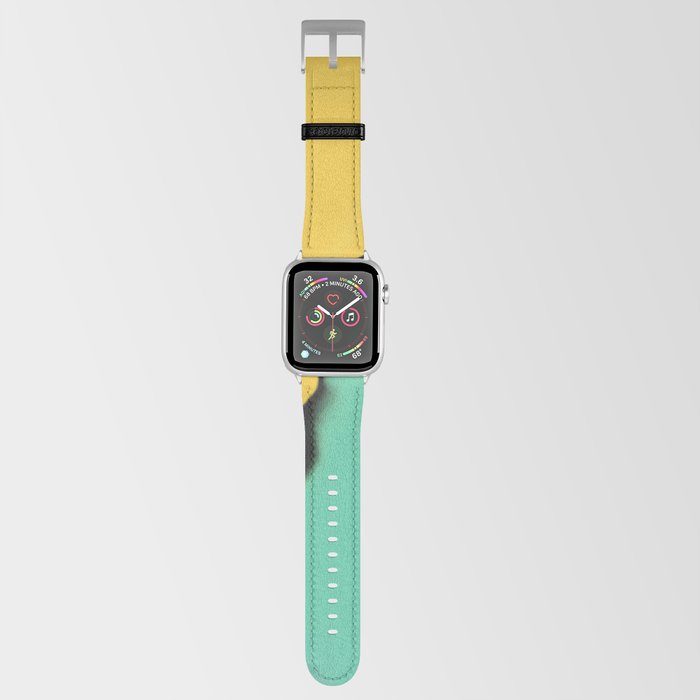 Yellow and turquoise mushroom Apple Watch Band