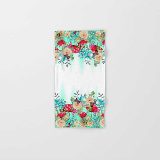 Butterflies and Flowers Hand & Bath Towel