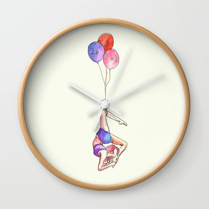 Aerial dancer Wall Clock