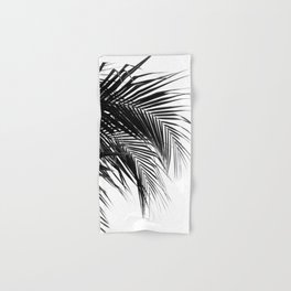 Tropical Black & White Palm Leaves #1 #tropical #wall #decor #art #society6 Hand & Bath Towel