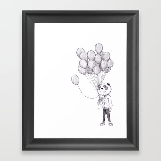 Sad Panda Framed Art Print