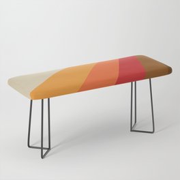 Colorful diagonal retro stripes design Bench