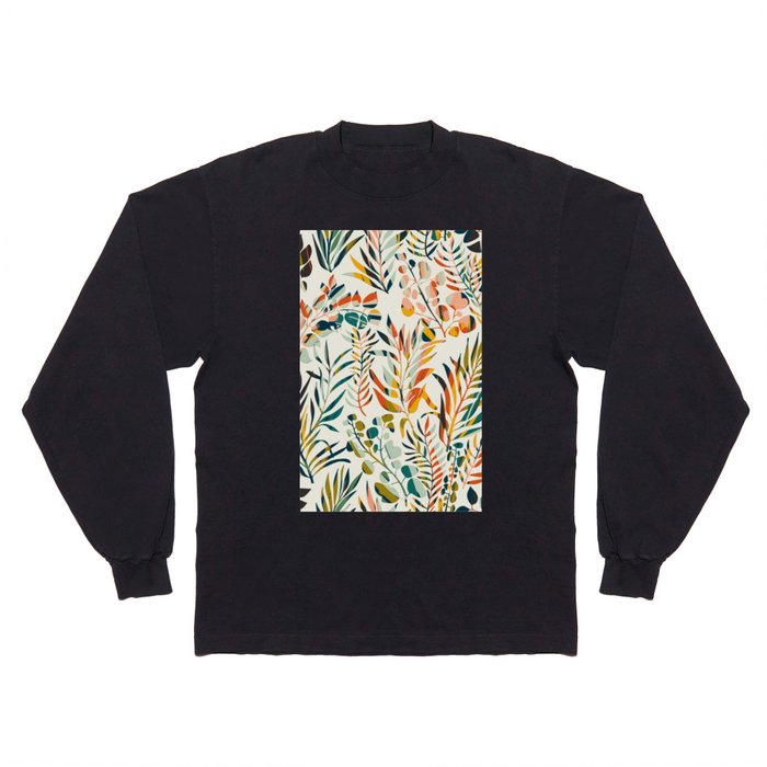 colorful leaves pattern Long Sleeve T Shirt