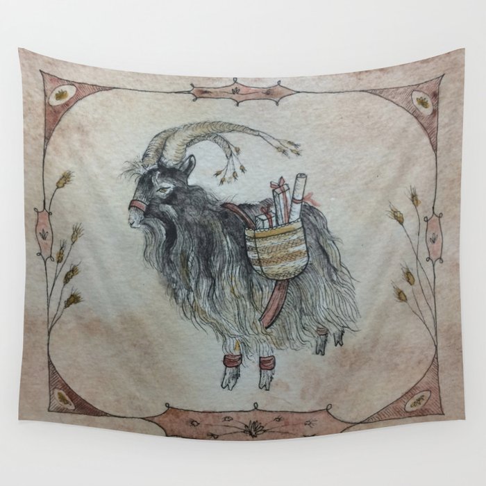 The Yule Goat Wall Tapestry