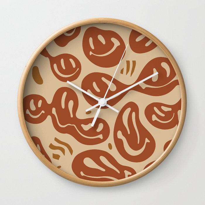 Caramel Syrup Melted Happiness Wall Clock