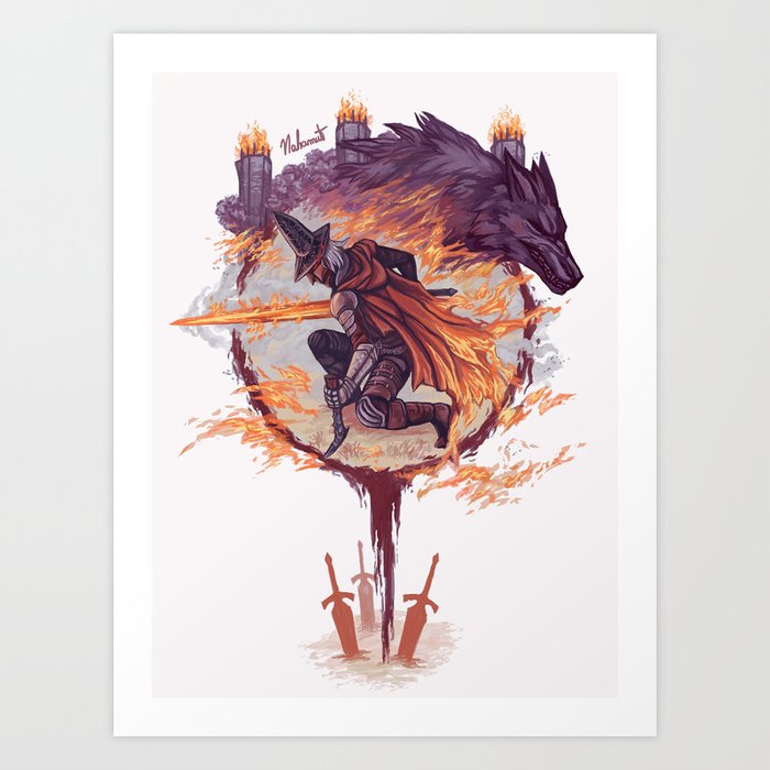 Abyss Watchers Dark Souls 3 Art Print By Nahamut Society6