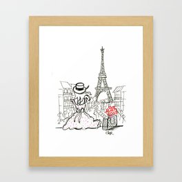Paris Girl Framed Art Print