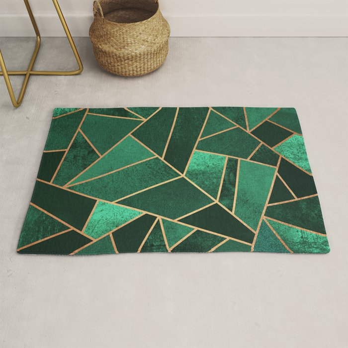Emerald and Copper Rug by Elisabeth Fredriksson Society6
