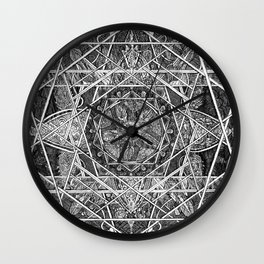 Milkweed Mandala Wall Clock
