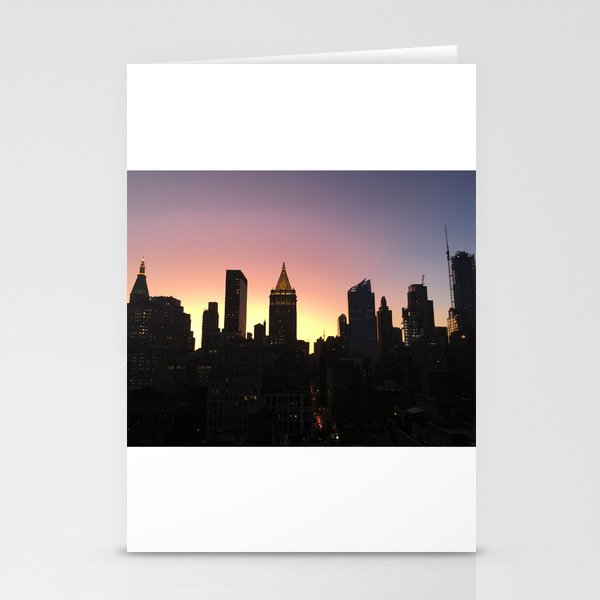 Appreciating the Transience of Dusk in Midtown Manhattan Stationery Cards
