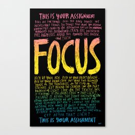 FOCUS 2017, by Courtney Martin and Wendy MacNaughton Canvas Print