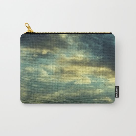 Cloudy Gray Blue Sky Vintage Carry-All Pouch
