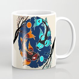 Chaos vs. Peace Yin Yang Koi Fish Art Print Coffee Mug