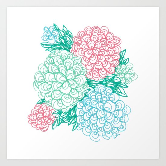 Hydrangeas Art Print