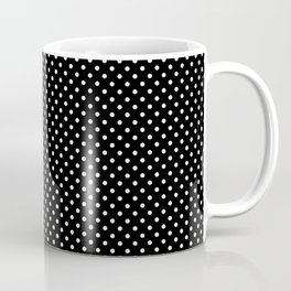 Polka dot Pattern White Spot On Black Background Coffee Mug