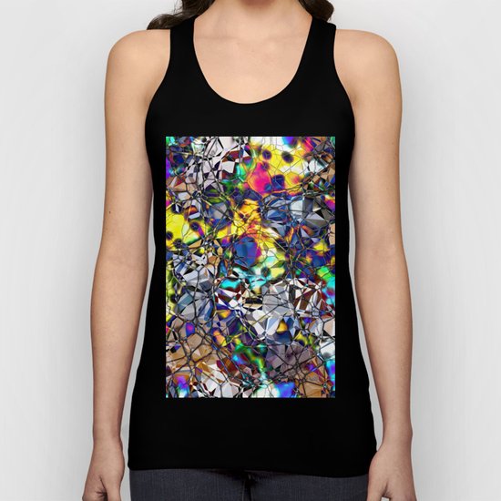 Colorful Web of Geometry Unisex Tank Top