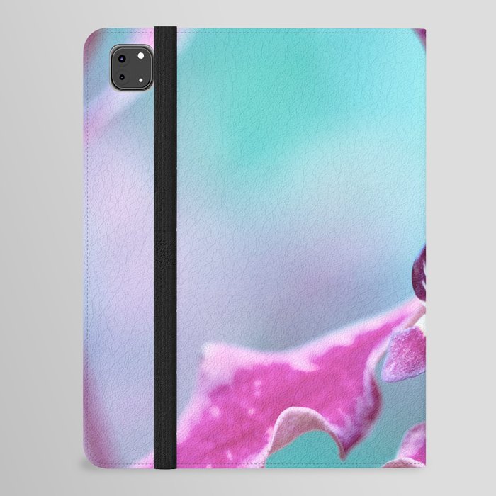 Orchid In Purple And Turquoise Blue  iPad Folio Case