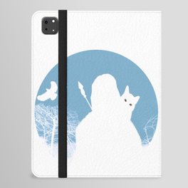 Cat Lover Samurai Warrior Ghost in Mysterious Scary Spooky Horror Haunted Forest  iPad Folio Case