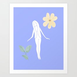 Standing Floral Goddess Art Print