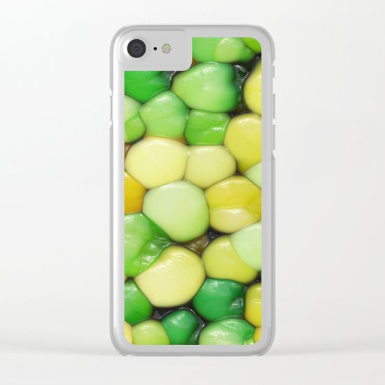 Lemon Lime Abstract Clear iPhone Case