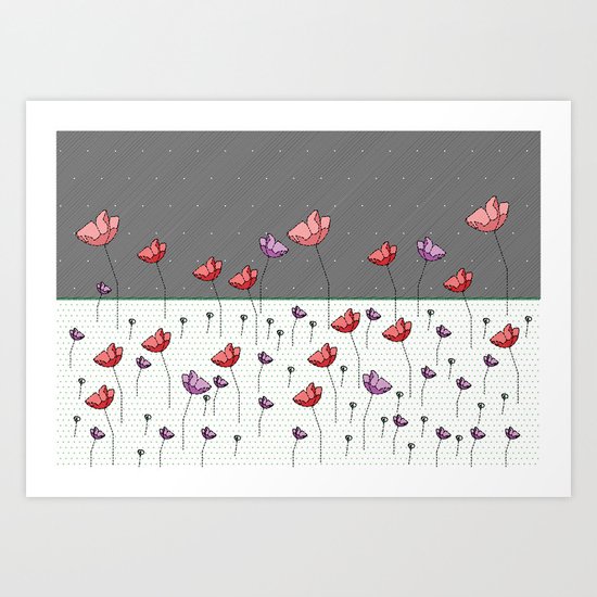 FLOWER LAND FANTASY Art Print