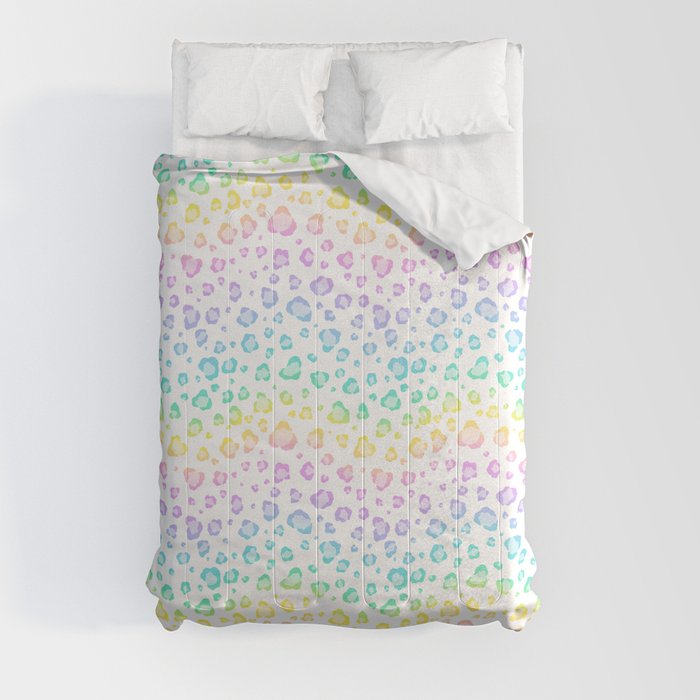 Rainbow Leopard Pattern Comforter
