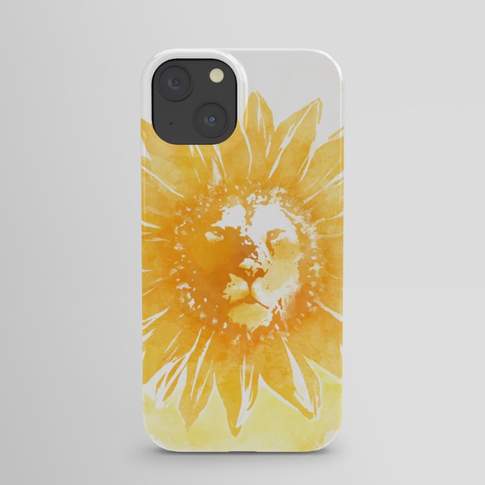 Lion Sunflower iPhone Case