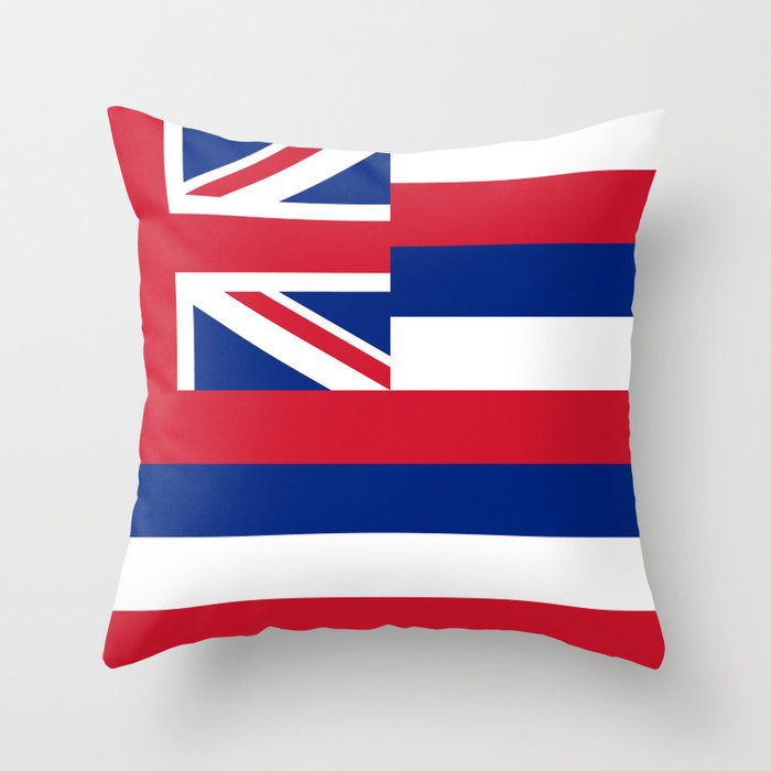 Hawaiian Flag of Hawaii Throw Pillow