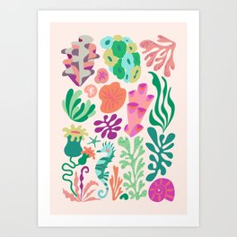 Modern Coral Pattern ll Art Print