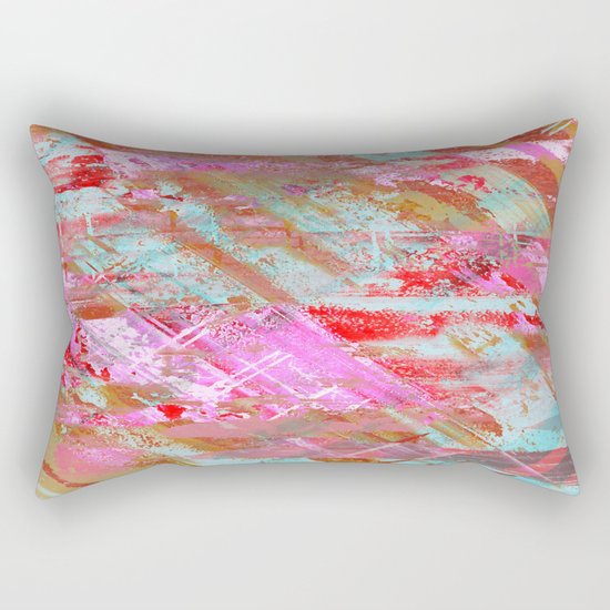 Confidence - Abstract, textured oil painting Rectangular Pillow