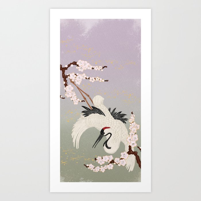 Japanese Crane Art Print