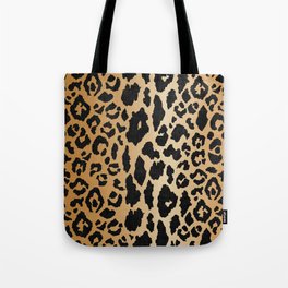 Leopard Print Linen Tote Bag