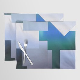 Bold Color Blocks Blue Teal Gray Placemat