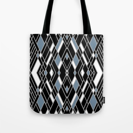 Art Deco Zoom Blue Tote Bag