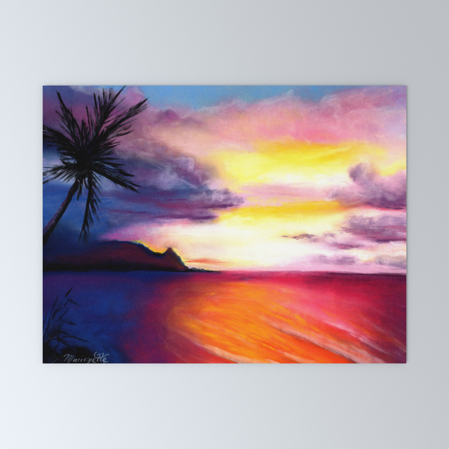 Hanalei Sunset Mini Art Print By Marionettetaboniar Society6