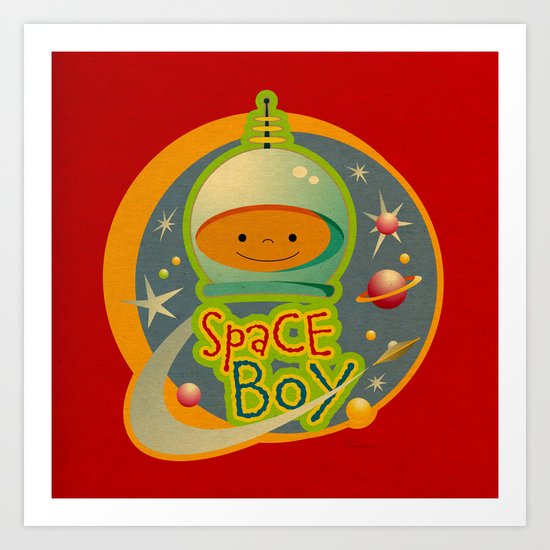SPACE BOY Art Print