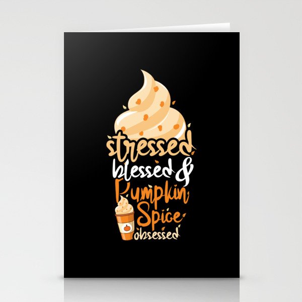 Autumn Fall Pumpkin Spice Obsessed Thanksgiving Stationery Cards