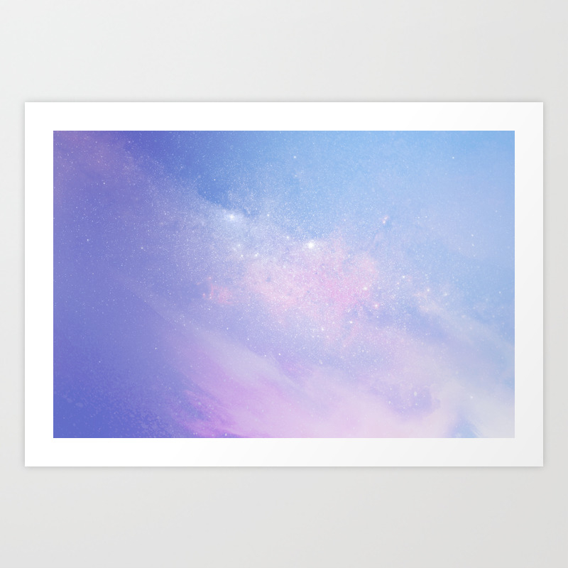 Pastel Purple Outer Space Galaxy Art Print by NewburyBoutique | Society6