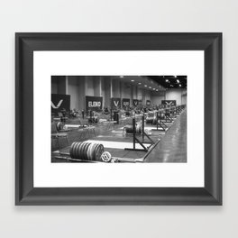 Weightlifting Worlds Training Hall Framed Art Print