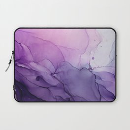 Purple Amethyst Crystal Inspired Abstract Flow Painting Laptop Sleeve