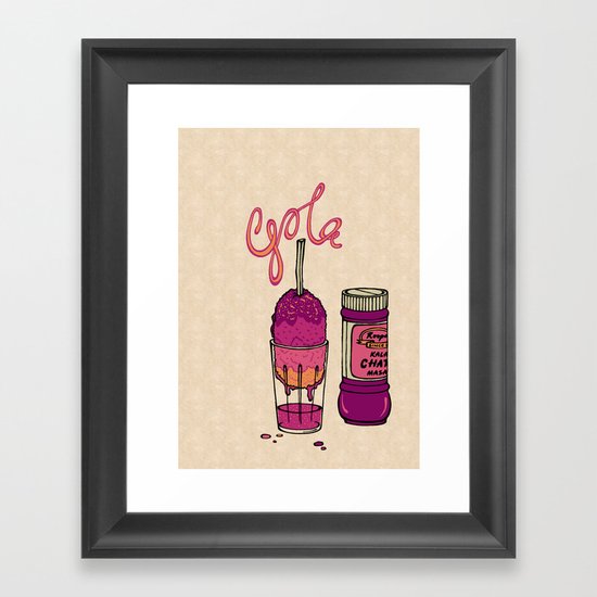 Kala Khatta Gola Framed Art Print