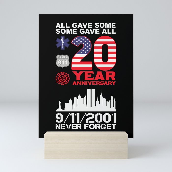 Patriot Day Never Forget 9 11 2001 Anniversary Mini Art Print